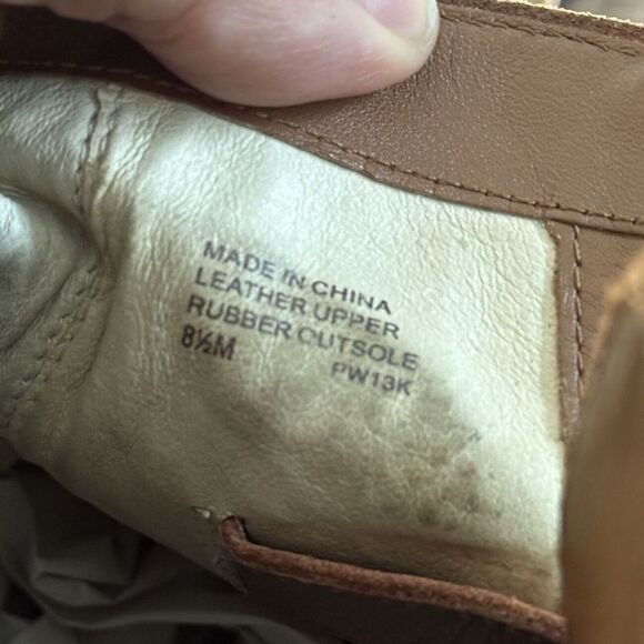 MICHAEL KORS Luggage Brown Suede Leather SALEM Ankle Bootie Boots 8.5 - Picture 10 of 10